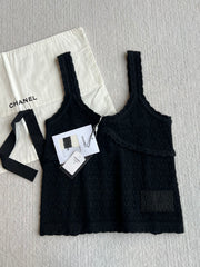 Chanel 25P Camisole Black Cashmere 220191