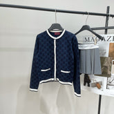 GUCCI CREW NECK CARDIGAN WITH WHITE TRIM 276013