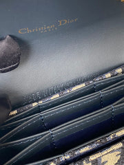 SADDLE LOTUS WALLET 11 IN BLACK MONOGRAM OBLIQUE JACQUARD