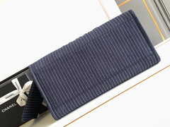 CHANEL 25S TOTE BAG 38 CM IN NAVY BLUE CANVAS