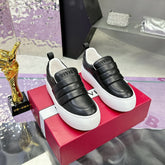 PUFFY LEATHER LOW TOP SNEAKERS IN BLACK LAMBSKIN