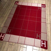 AVALON III THROW BLANKET 175 CM IN CHERRY RED WOOL AND CASHMERE 351743