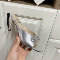GUCCI 26S HORSEBIT HIGH-HEELED SANDALS 80 MM IN SILVER CALFSKIN