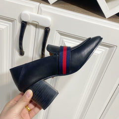 GUCCI 26S GG LOAFERS 75 MM IN BLACK CALFSKIN STYLE 2