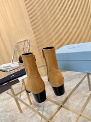 PRA ANKLE BOOTS IN TAN BROWN SUEDE
