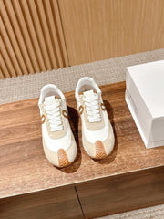 FLOW RUNNER SNEAKER IN BROWN SUEDE AND SHEEPSKIN