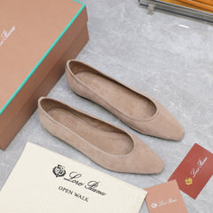 CLASSIC BALLET SHOES IN BEIGE SUEDUE