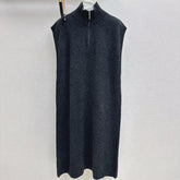 HERMES 25S SLEEVELESS CREW-NECK KNIT DRESS 306