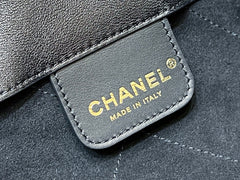 QUILTED LARGE HOBO BAG 35 IN BLACK LAMBSKIN GOLD HARDWARE