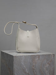 YSL 25S LE 5 À 7 BAG 16 IN BLANC VINTAGE GRAINED CALFSKIN GOLD HARDWARE