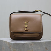 YSL 25S NIKI BABY 22 IN BROWN CALFSKIN GOLD HARDWARE