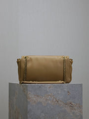 YSL 25S CALYPSO HANDBAG 26 IN LIGHT BROWN LAMBSKIN GOLD HARDWARE