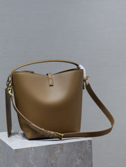 YSL 25S LE 5 À 7 BAG 26 IN BROWN CALFSKIN GOLD HARDWRE