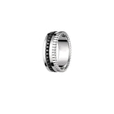 QUATRE BLACK EDITION SMALL SILVER RING