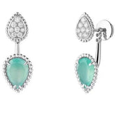 BOHEME TURQUOISE C SHAPE SILVER EARRINGS