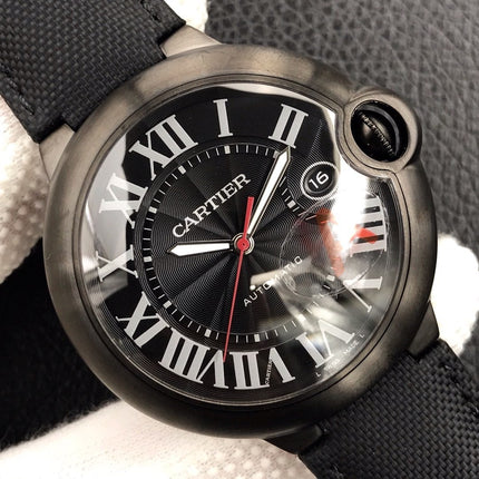 BALLON BLEU DATE 42MM AUTOMATIC STEEL PVD CASE BLACK DIAL