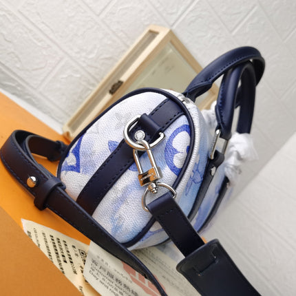 LV KEEPALL XS 21 MONOGRAM WATER COLOR BLUE CANVAS