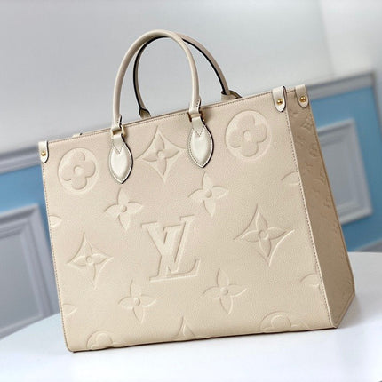 ONTHEGO GM 41 CREAM MONOGRAM EMPREINTE GIANT CANVAS