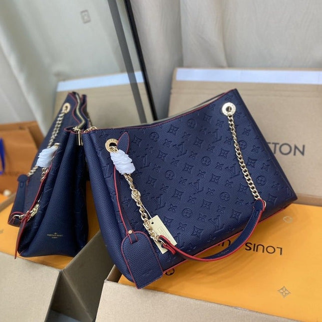 SURENE MM 36CM BLUE MONOGRAM GRAINED CALFSKIN