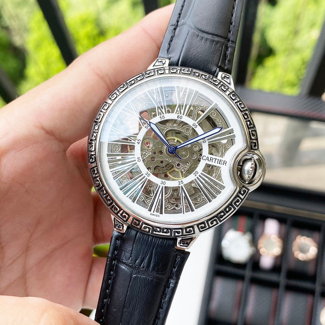 BALLON BLEU 43 SKELETON HAND ENGRAVED LEATHER