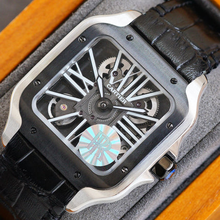 SANTOS BLACK BEZEL SKELETON