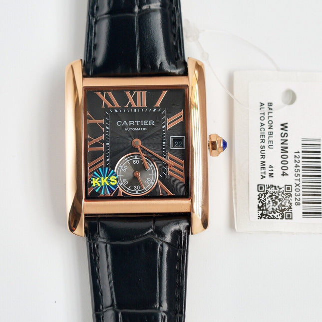 TANK MC SECOND TIME ROSE GOLD CASE LEATHER