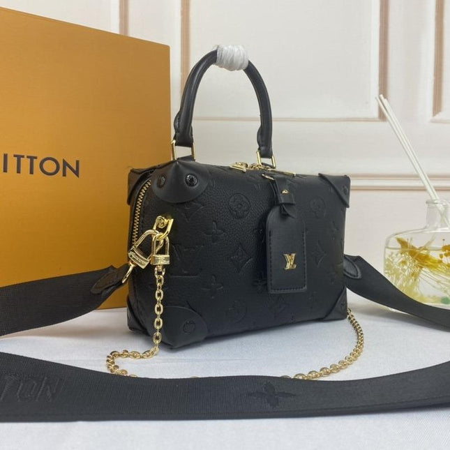 LV PETITE MALLE SOUPLE BLACK MONOGRAM EMPREINTE