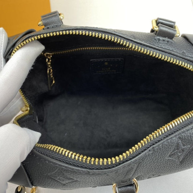 LV PETITE MALLE SOUPLE BLACK MONOGRAM EMPREINTE