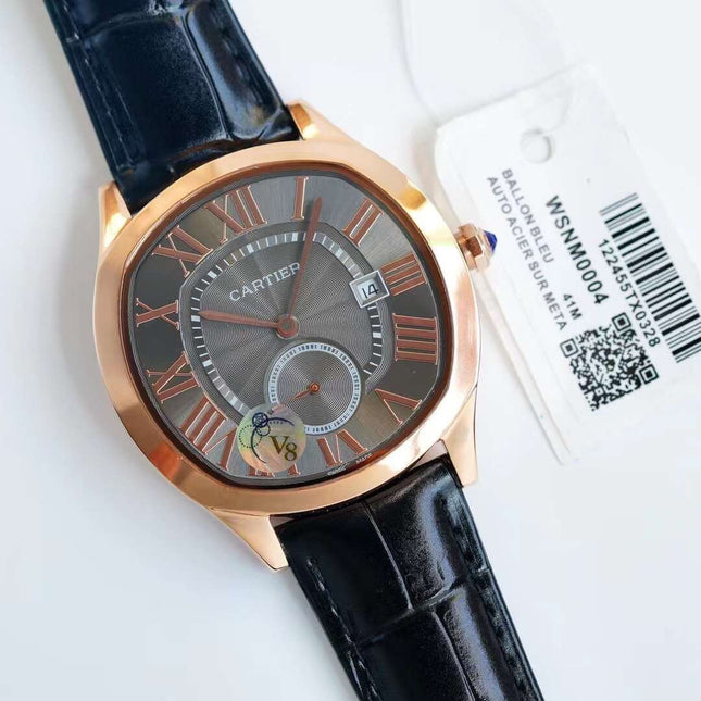 DRIVE DE CARTIE SECOND TIME ROSE GOLD CASE LEATHER