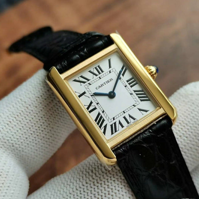 TANK LOUIS QUARTZ GOLD CASE