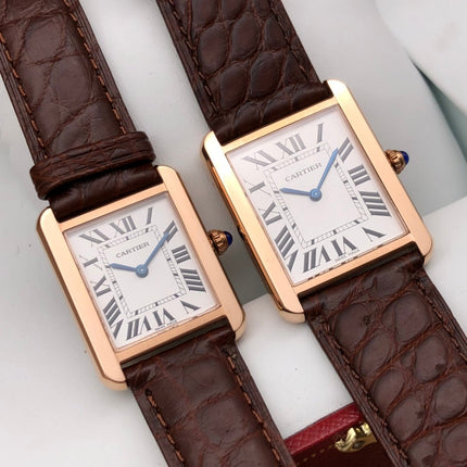 TANK LOUIS QUARTZ ROSE GOLD CASE