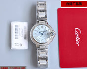 BALLON BLEU 33MM STEEL ICE BLUE DIAL DIAMOND BEZEL