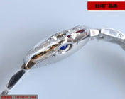 BALLON BLEU 33MM STEEL ICE BLUE DIAL DIAMOND BEZEL