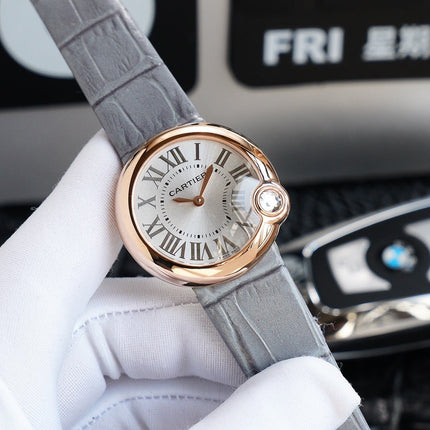 BALLON BLANC 33MM AUTOMATIC ROSE GOLD ARABIC NUMERALS