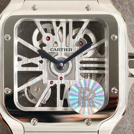 SANTOS DE CARTIE STAINLES STEEL SKELETON DIAL