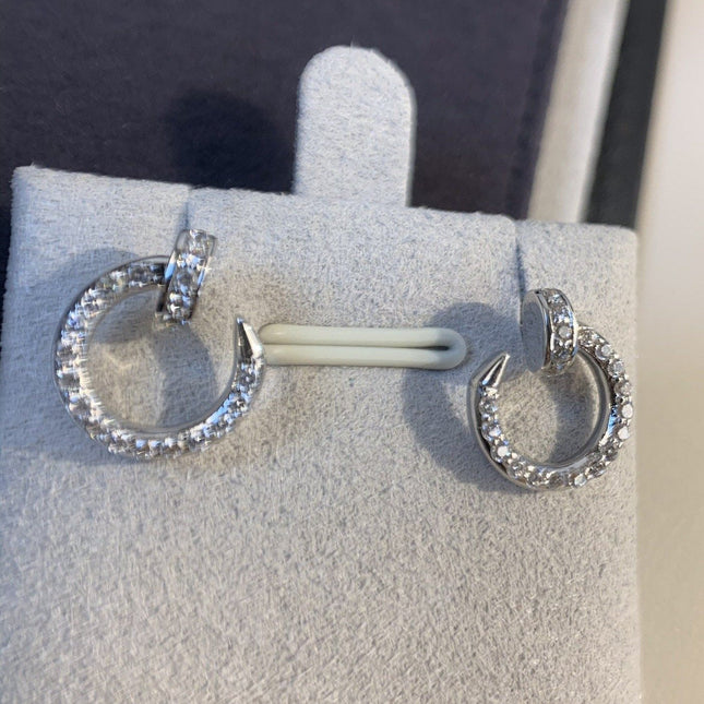 JUSTE EARRINGS 3.65MM SILVER DIAMONDS