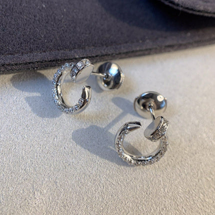 JUSTE EARRINGS 3.65MM SILVER DIAMONDS