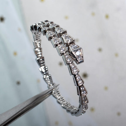 SERPENTI BRACELET 6MM SILVER DIAMOND