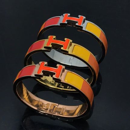 H BRACELET ORANGE RAINBOW CERAMIC