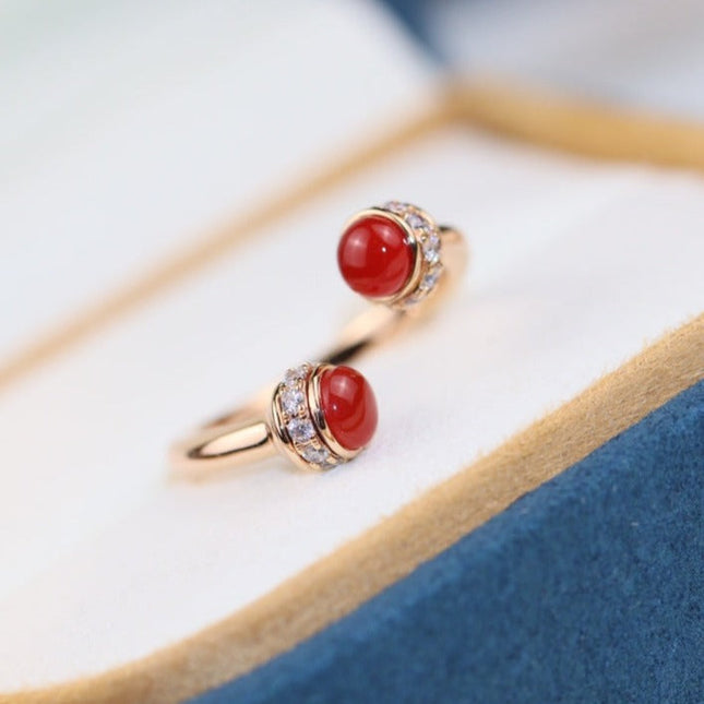 POSSEISION CARNELIAN DIAMOND RING