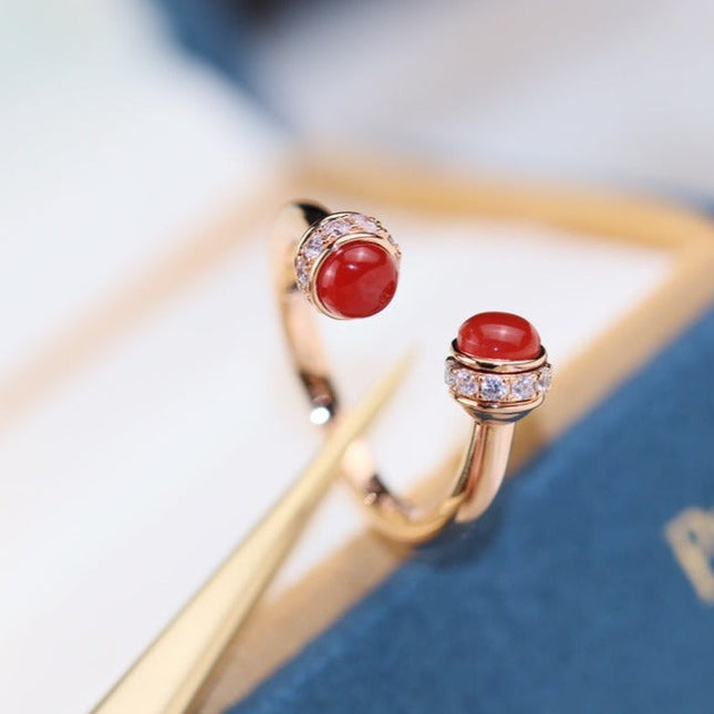 POSSEISION CARNELIAN DIAMOND RING