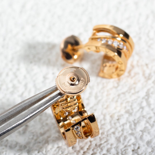 ZERO 1 PINK GOLD DIAMONDS EARRINGS