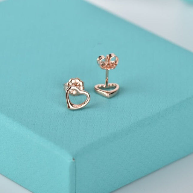 OPEN HEART STUD EARRINGS