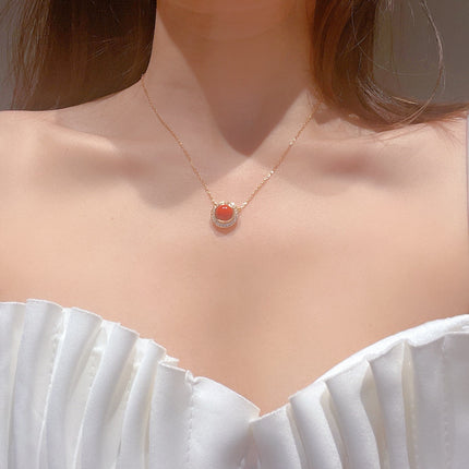 POSSEISION CARNELIAN DIAMOND NECKLACE