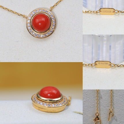 POSSEISION CARNELIAN DIAMOND NECKLACE