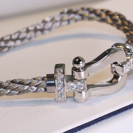 FORCE 10 SILVER DIAMOND BRACELET