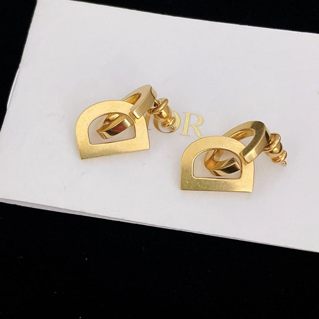 CD DROP GOLD EARRINGS