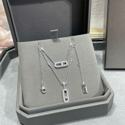 MOVE 2 ROW DIAMOND NECKLACE