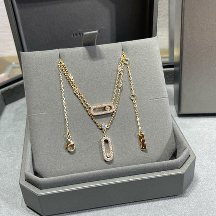 MOVE 2 ROW DIAMOND NECKLACE