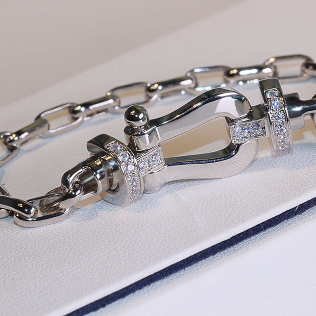 FORCE 10 HALF DIAMOND BUCKLE CHAIN LINK LARGE MODEL